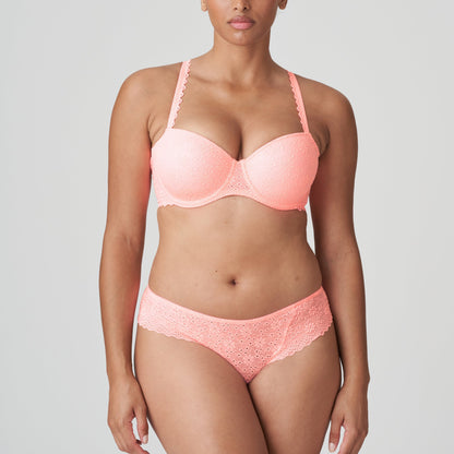 Sunset Hotel Embroidery Thong In Pink Parfait - Prima Donna Twist