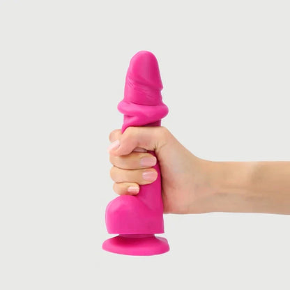 Sliding Skin Realistic Dildo In Fuchsia - Love to Love